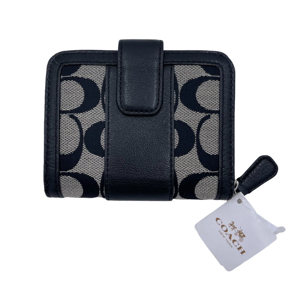 🖤Authentic COACH Park Signature Medium Zip Around Wallet - Black NEW🖤